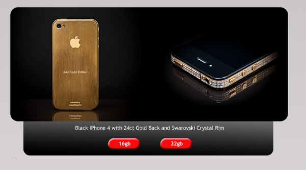 iPhone 4 Nero Oro e Swarovski